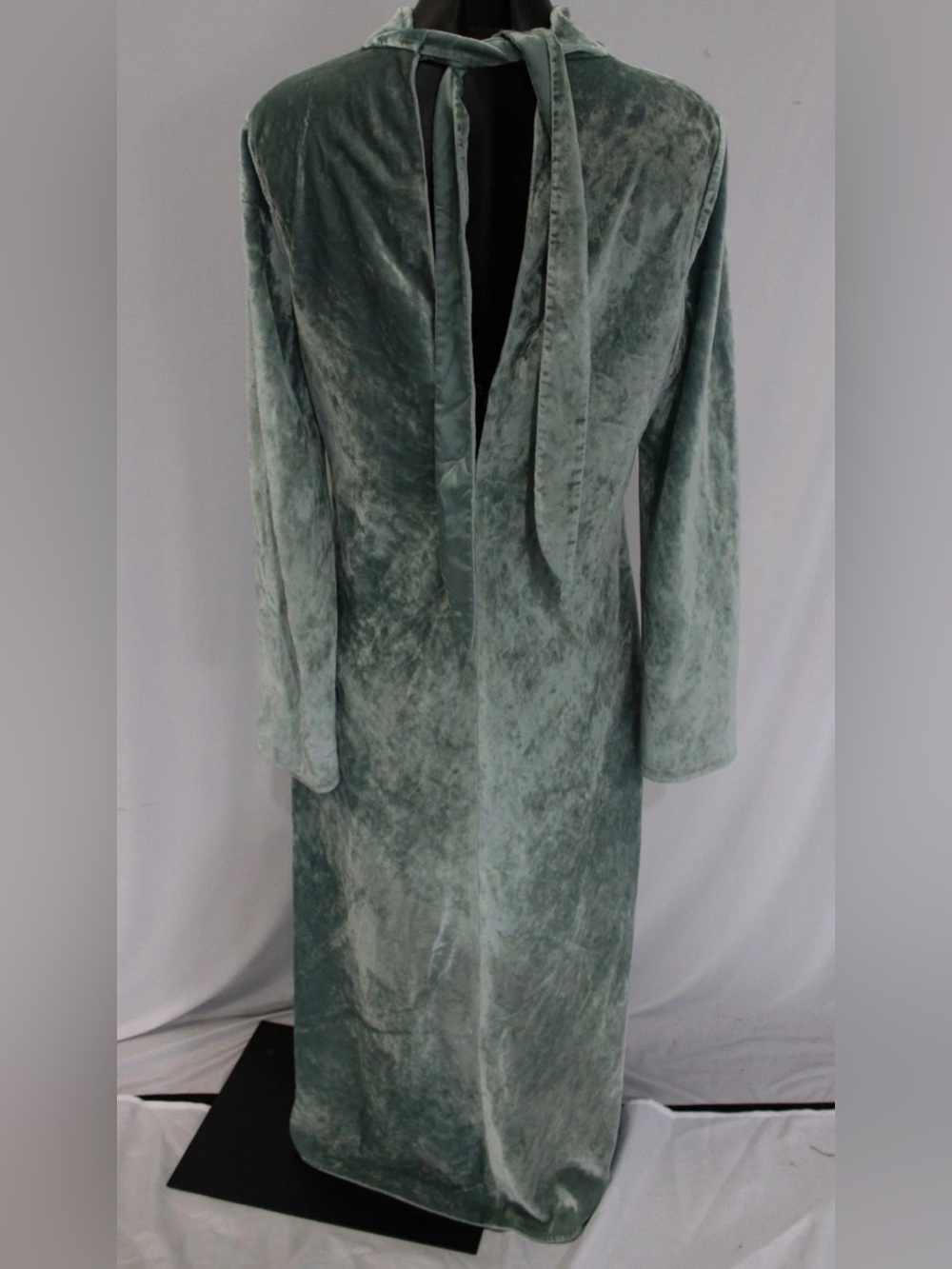 Vince Soft Velvet Long Sleeve Shift Dress - Sage Green NEW NWT XXS - Picture 4 of 7
